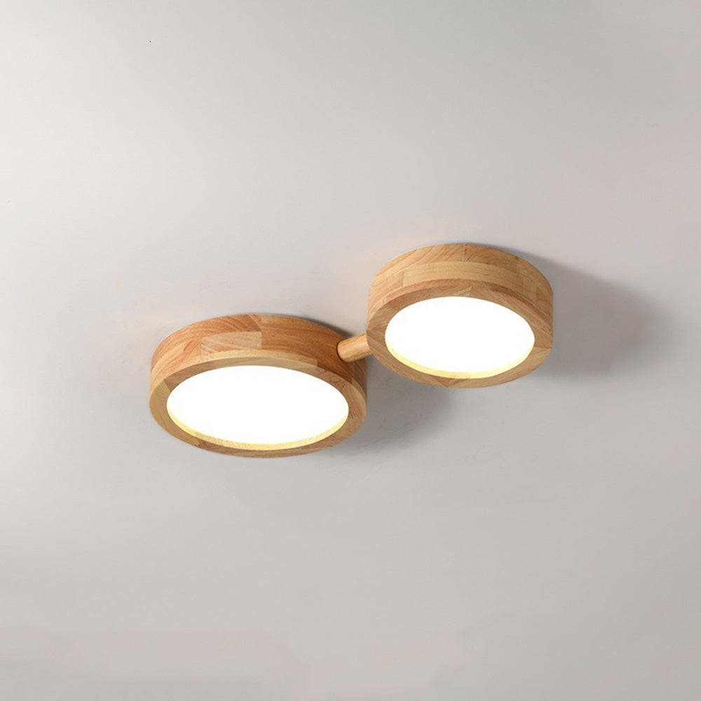 Multi-Heads Wood Retro LED Ceiling Light - Lumpaz