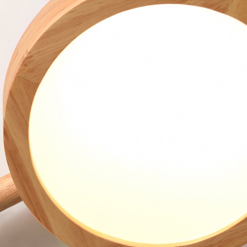 Multi-Heads Wood Retro LED Ceiling Light - Lumpaz