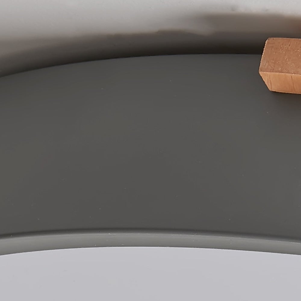 Round LED Dimmable Wood Ceiling Lamp - Lumpaz