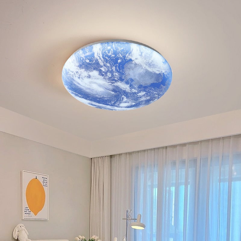 Creative Round Moon LED Ceiling Light - Lumpaz