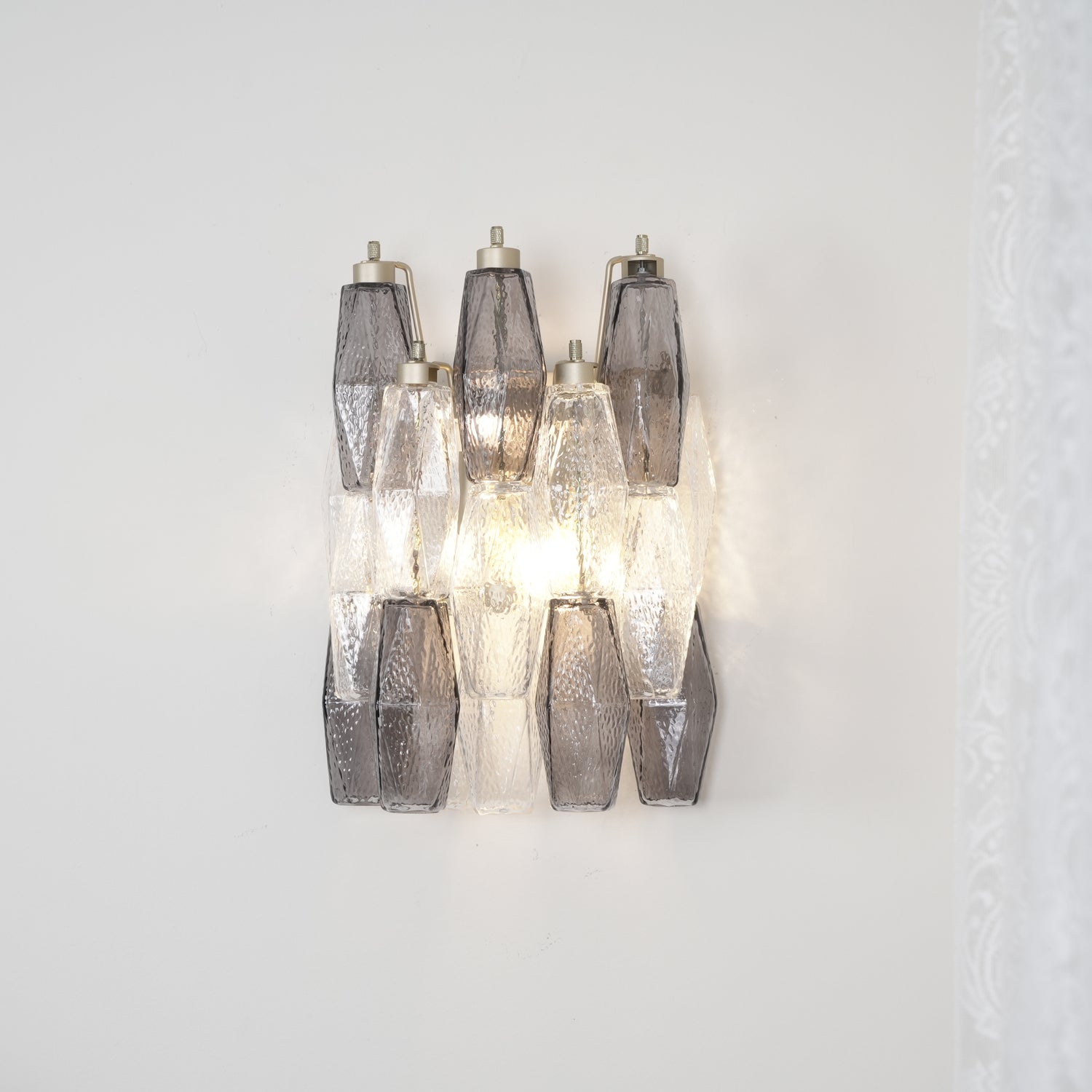 Murano Rhombus Glass Wall Lamp - Lumpaz