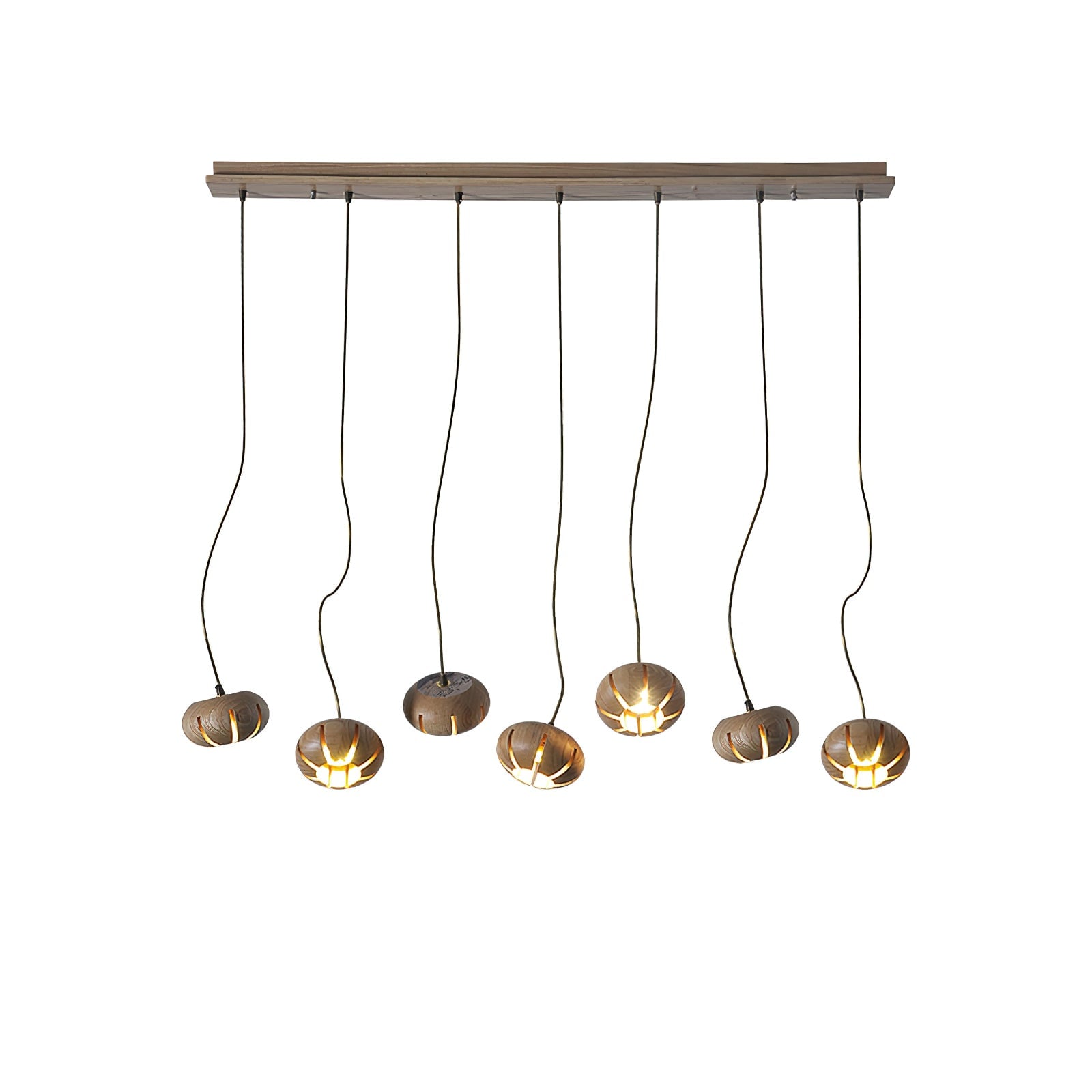 Wood Pumpkin Cluster Chandelier - Lumpaz
