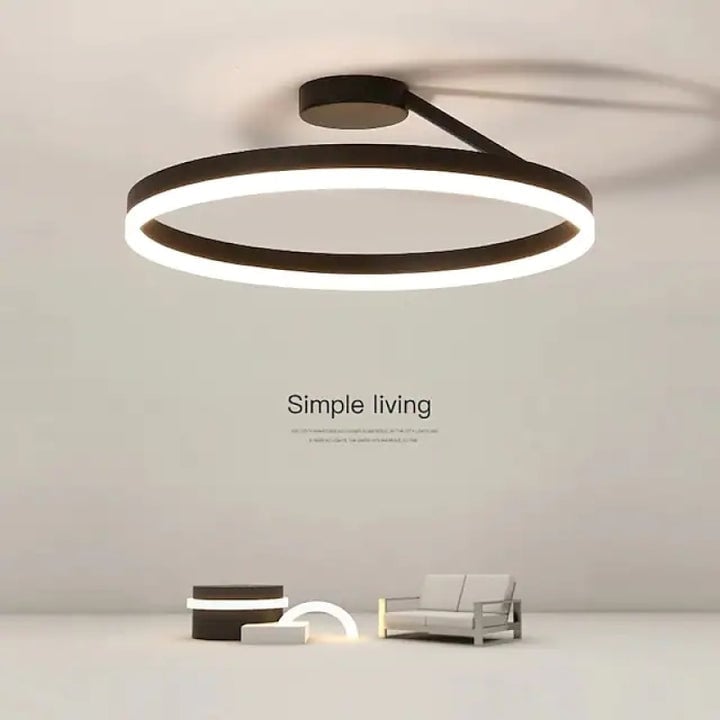 Nordic LED Geometry Circle Ceiling Light - Lumpaz