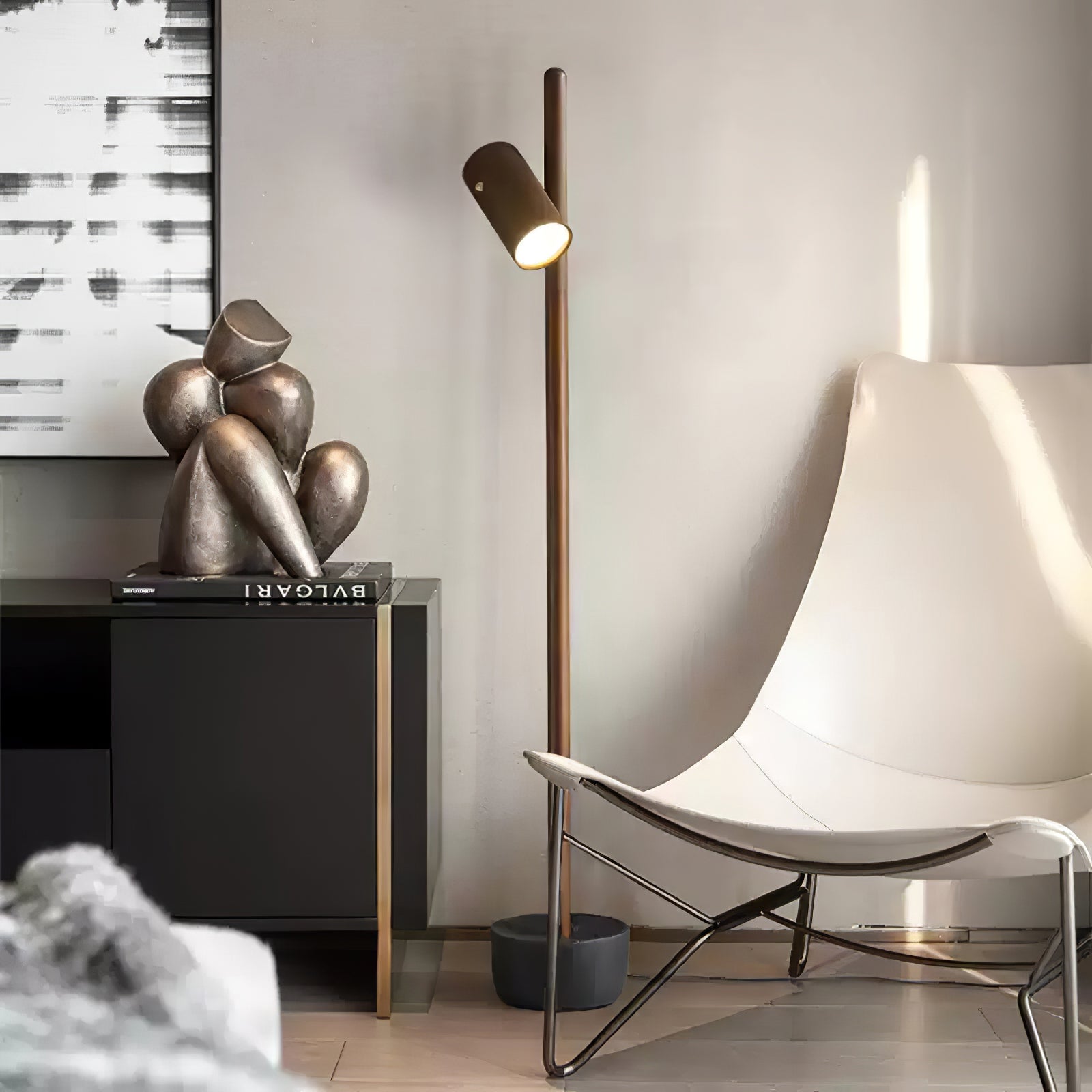 Spotlight Wood Floor Lamp - Lumpaz