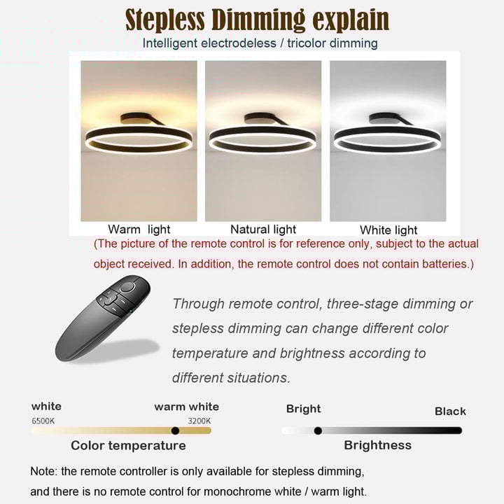 Nordic LED Geometry Circle Ceiling Light - Lumpaz