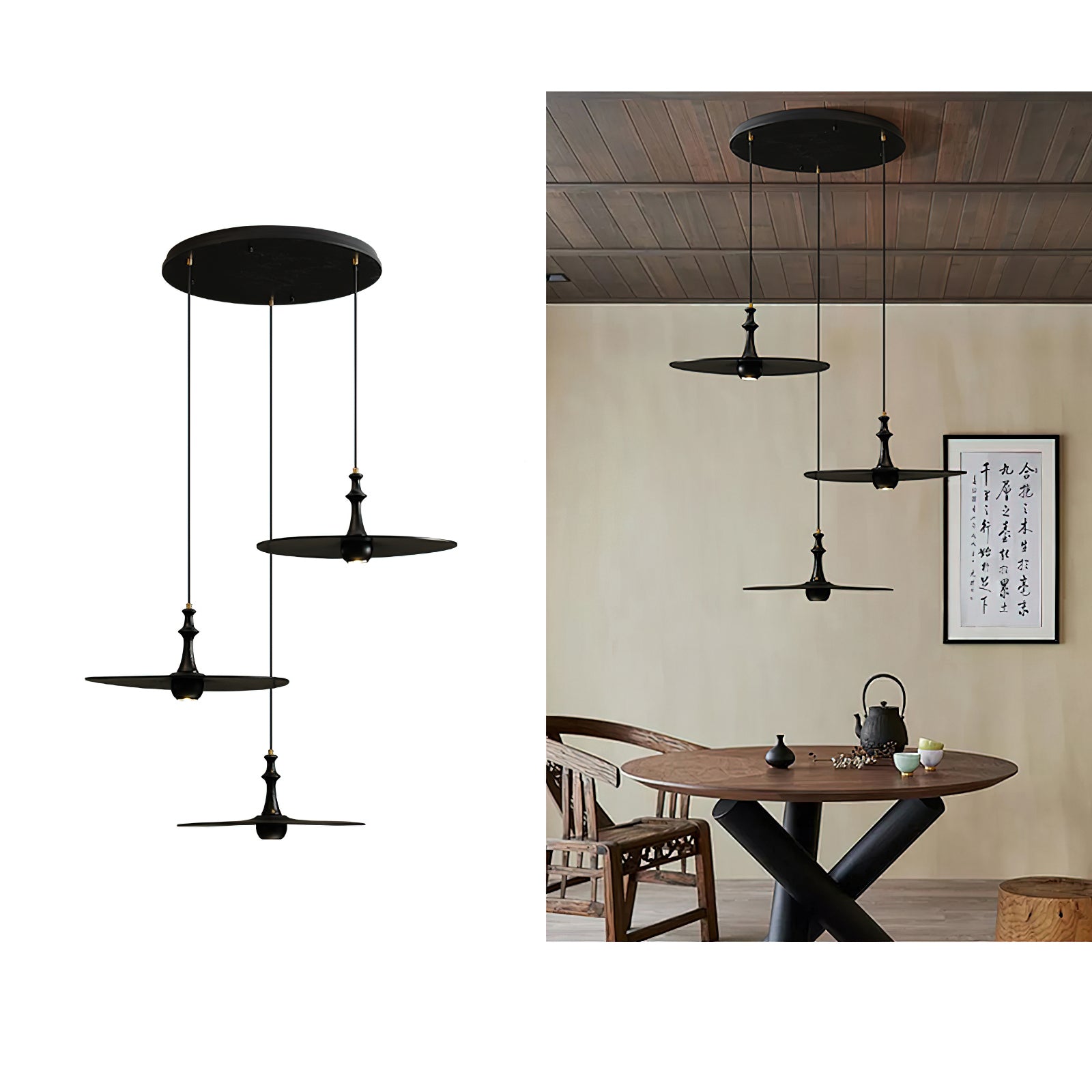 Spindle Disc Pendant Lamp - Lumpaz