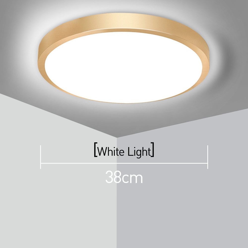 Gold Vintage Round Flush Mount Ceiling Light - Lumpaz