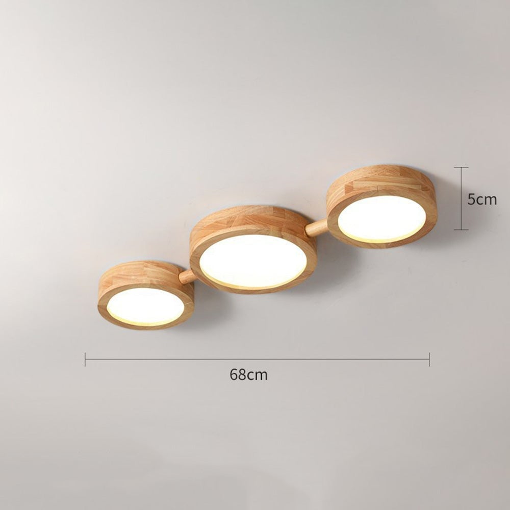 Multi-Heads Wood Retro LED Ceiling Light - Lumpaz