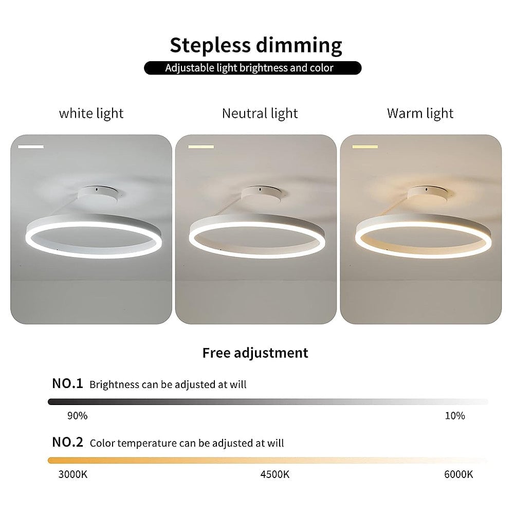 Nordic LED Geometry Circle Ceiling Light - Lumpaz