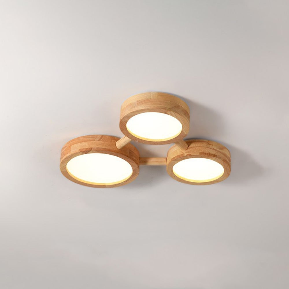 Multi-Heads Wood Retro LED Ceiling Light - Lumpaz