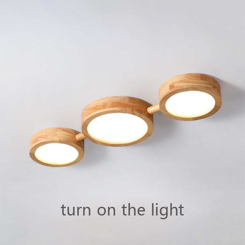 Multi-Heads Wood Retro LED Ceiling Light - Lumpaz