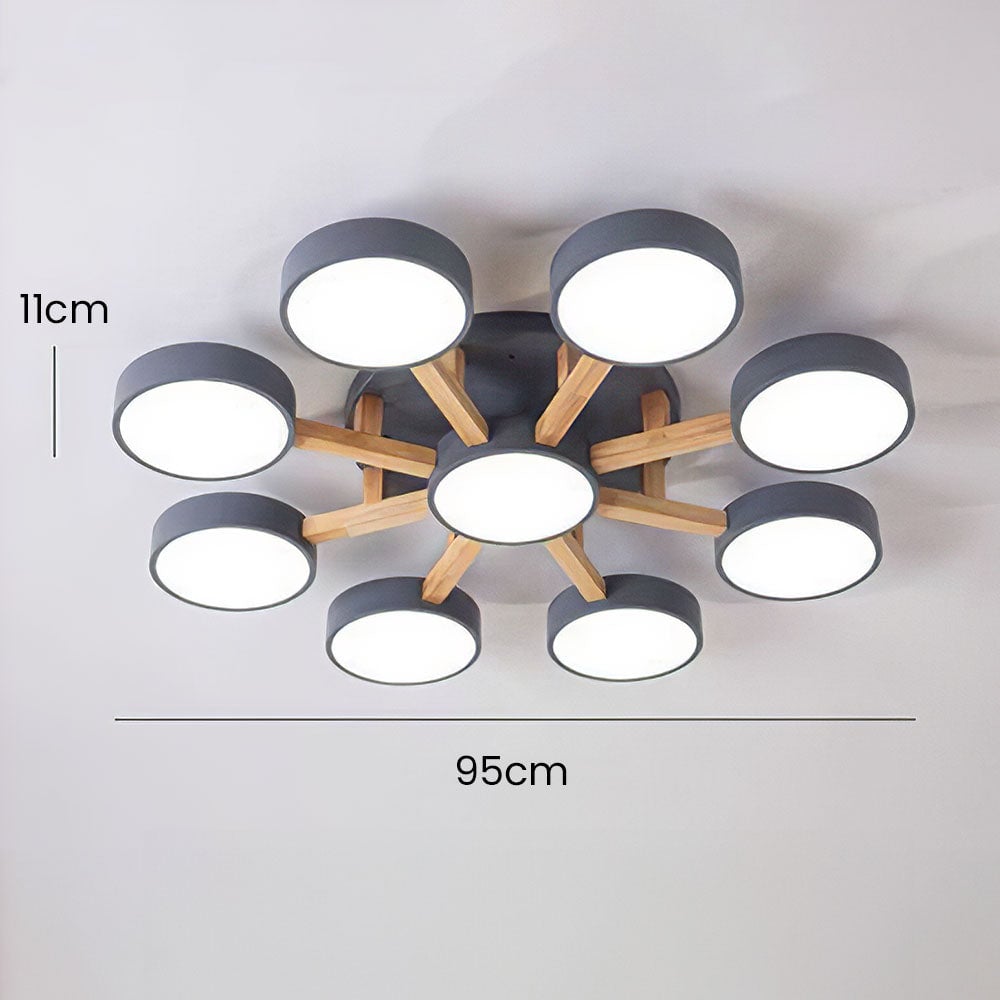 Contemporary Acrylic Multi-Heads Ceiling Light - Lumpaz