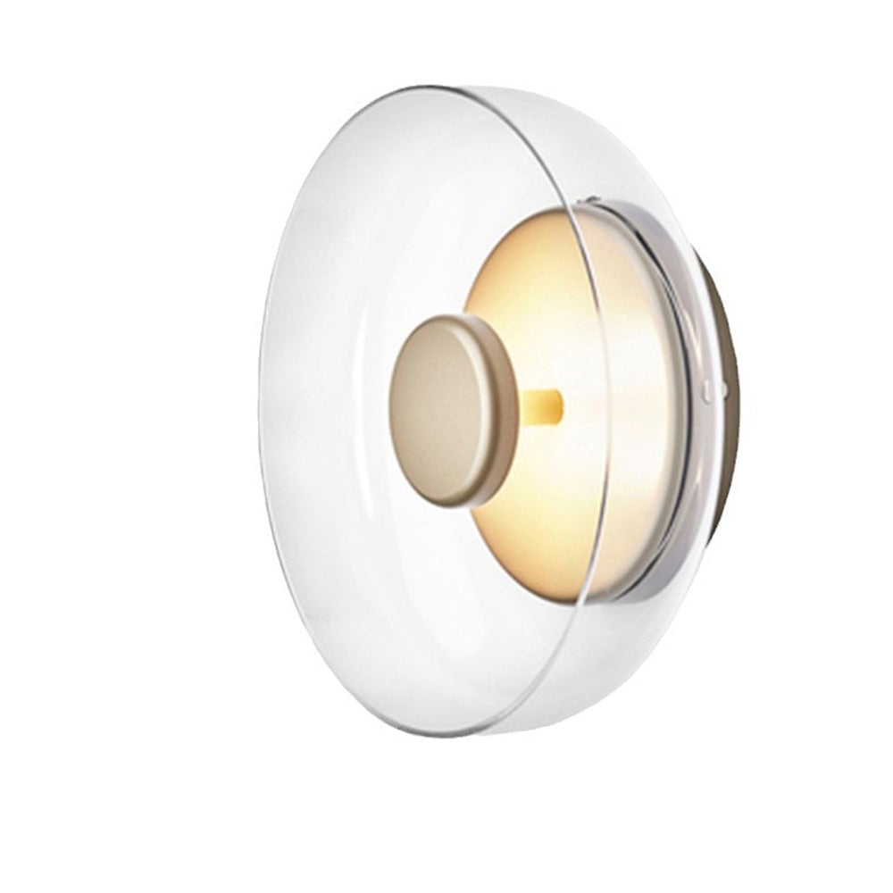 Modern Clear Round LED Glass Wall Sconce - Lumpaz