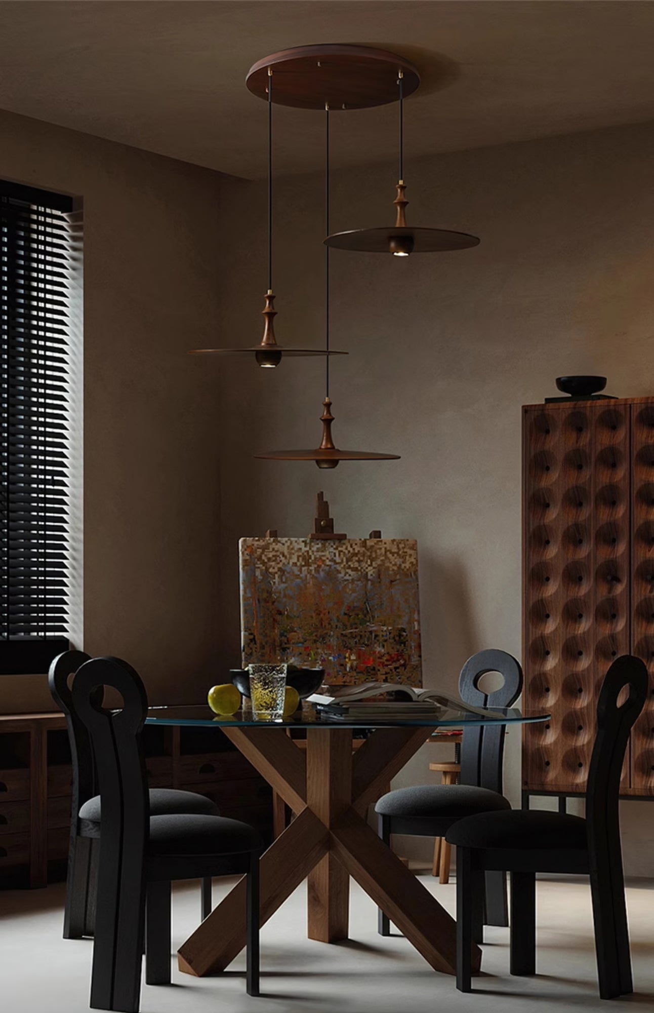 Spindle Disc Pendant Lamp - Lumpaz