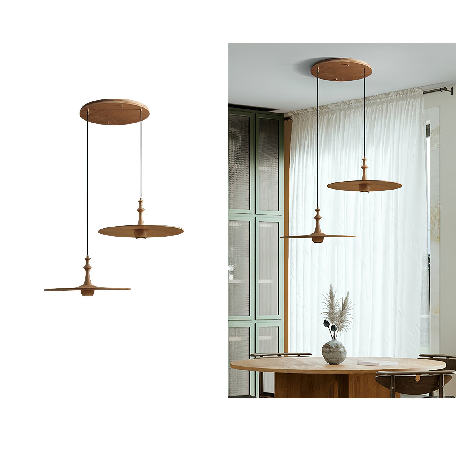 Spindle Disc Pendant Lamp - Lumpaz