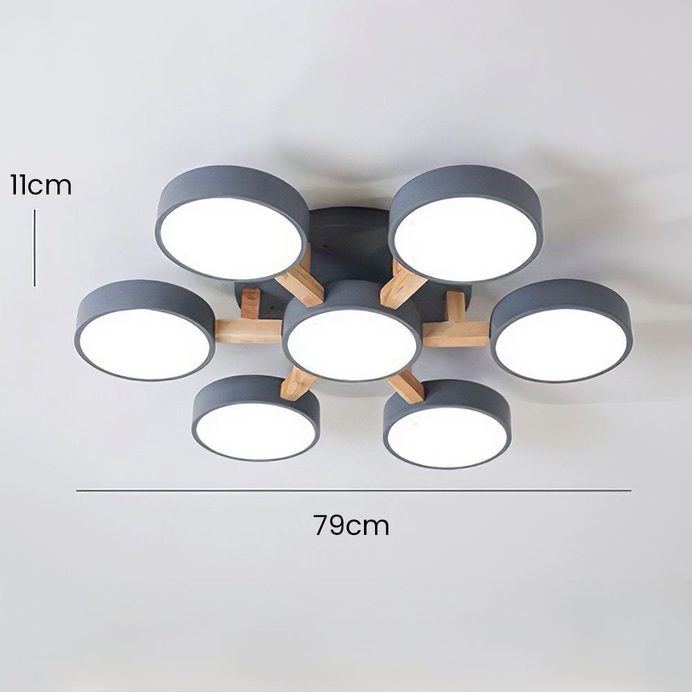 Contemporary Acrylic Multi-Heads Ceiling Light - Lumpaz