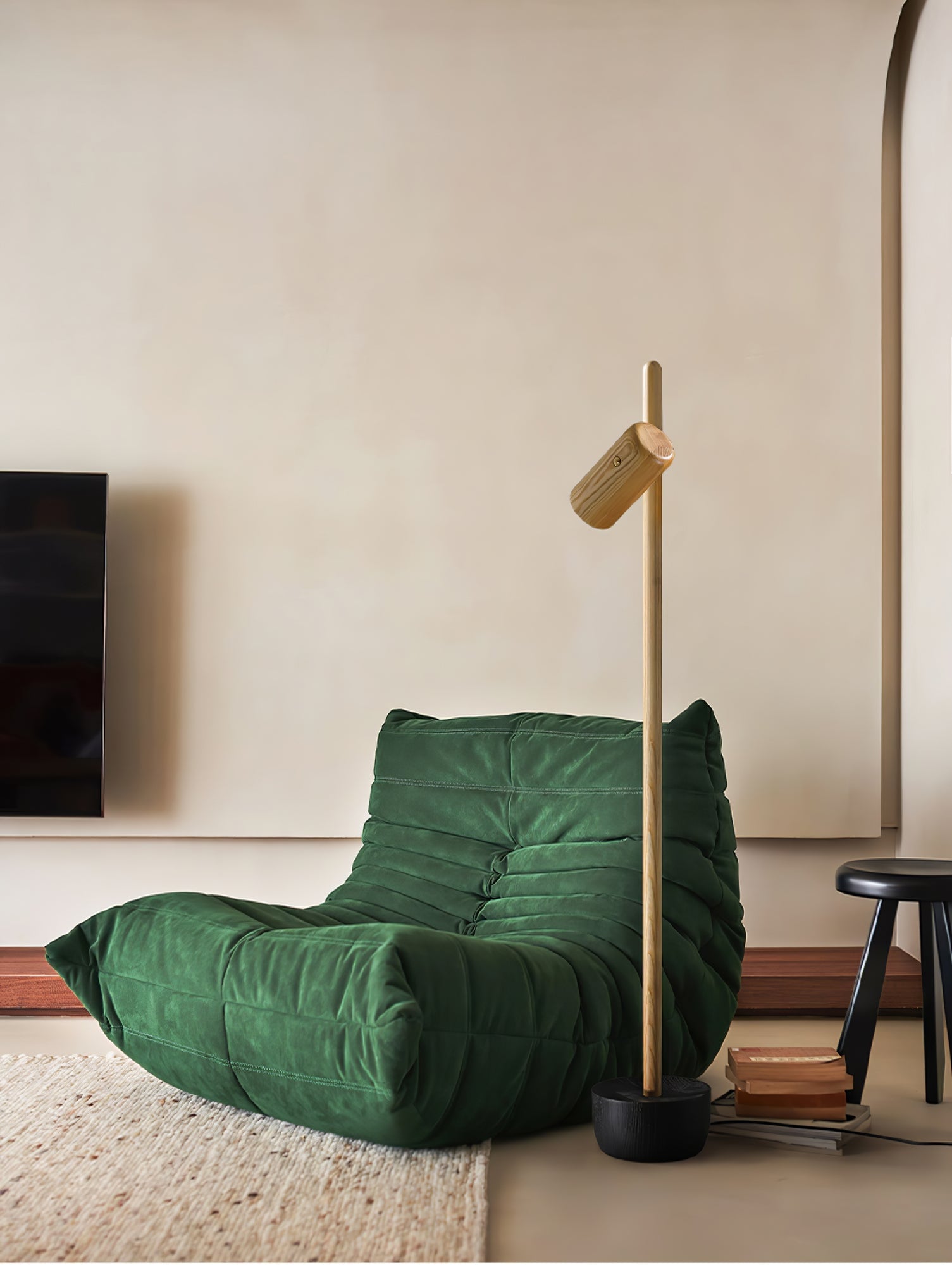 Spotlight Wood Floor Lamp - Lumpaz
