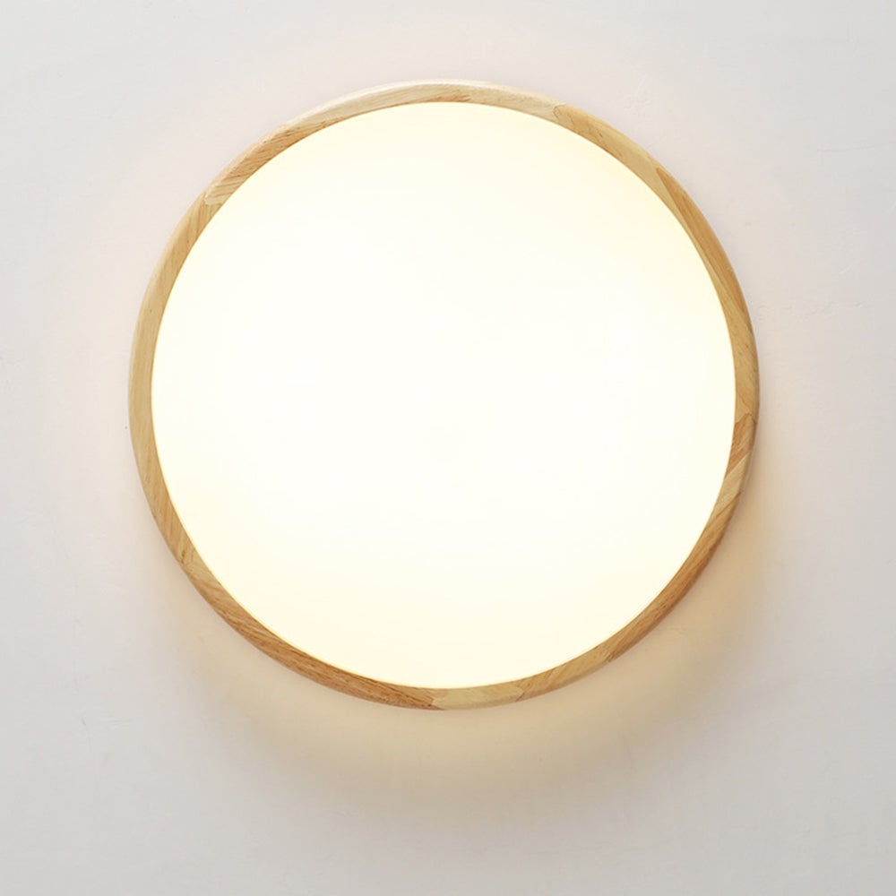 Vintage Wood Round LED Ceiling Light - Lumpaz