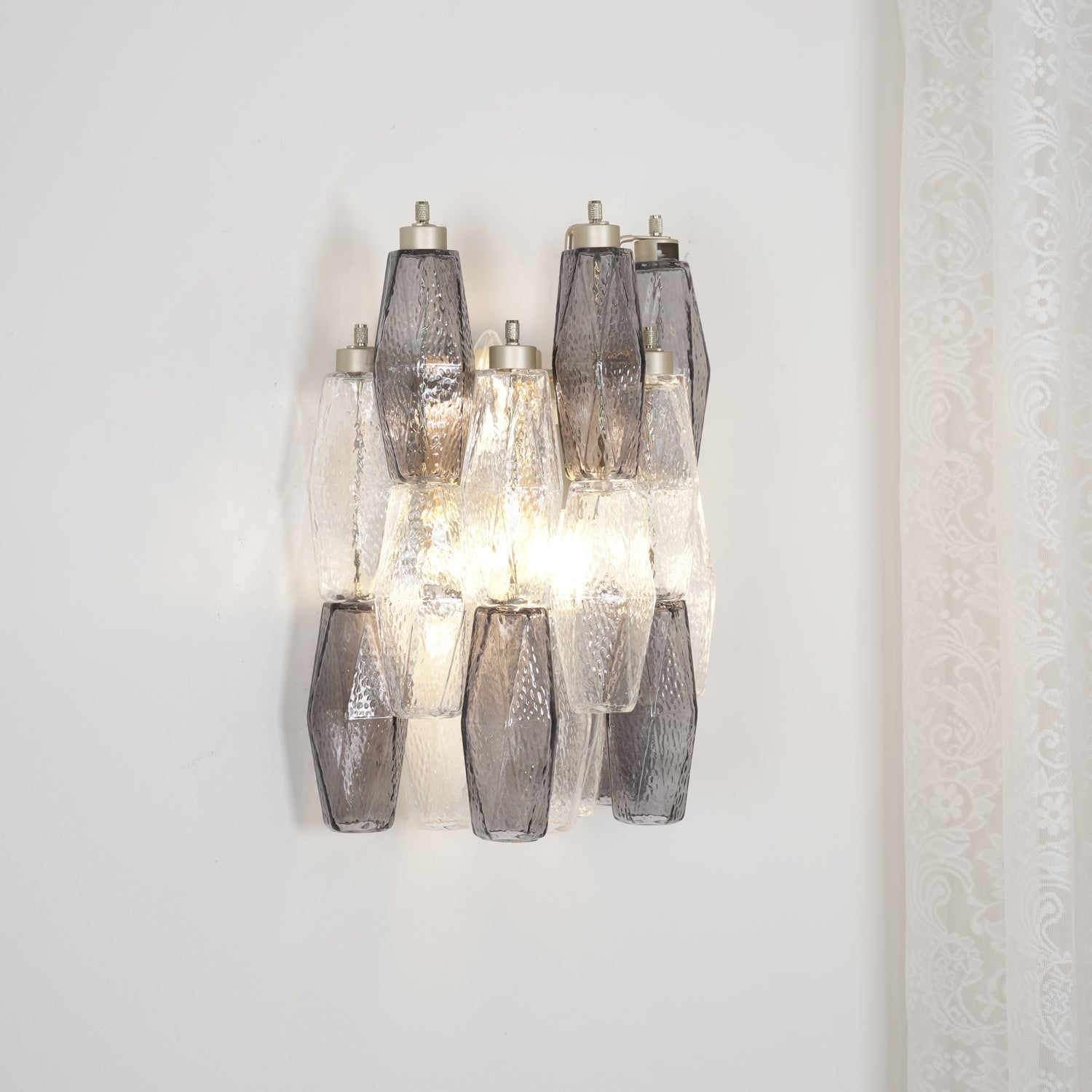 Murano Rhombus Glass Wall Lamp - Lumpaz