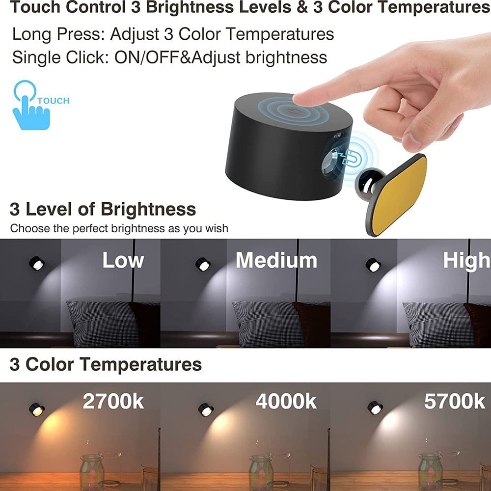 Modern LED Rotation Mini Wall Light - Lumpaz