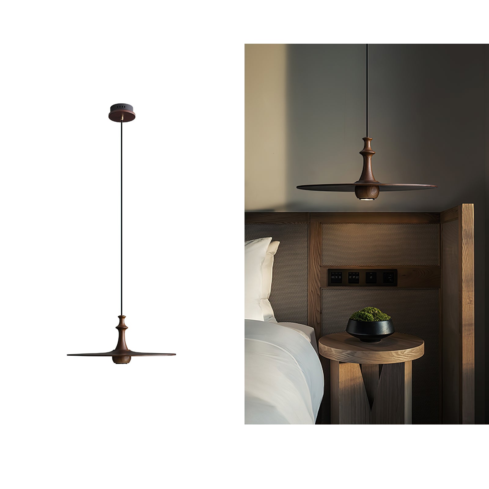 Spindle Disc Pendant Lamp - Lumpaz