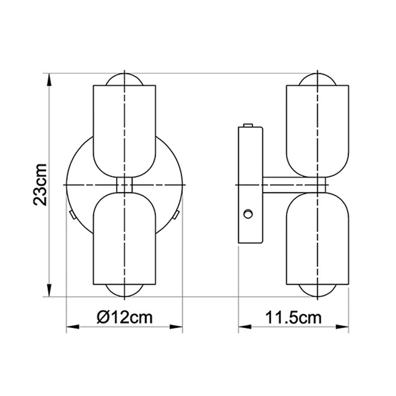 Creamy Double Head Plug-in Wall Light - Lumpaz