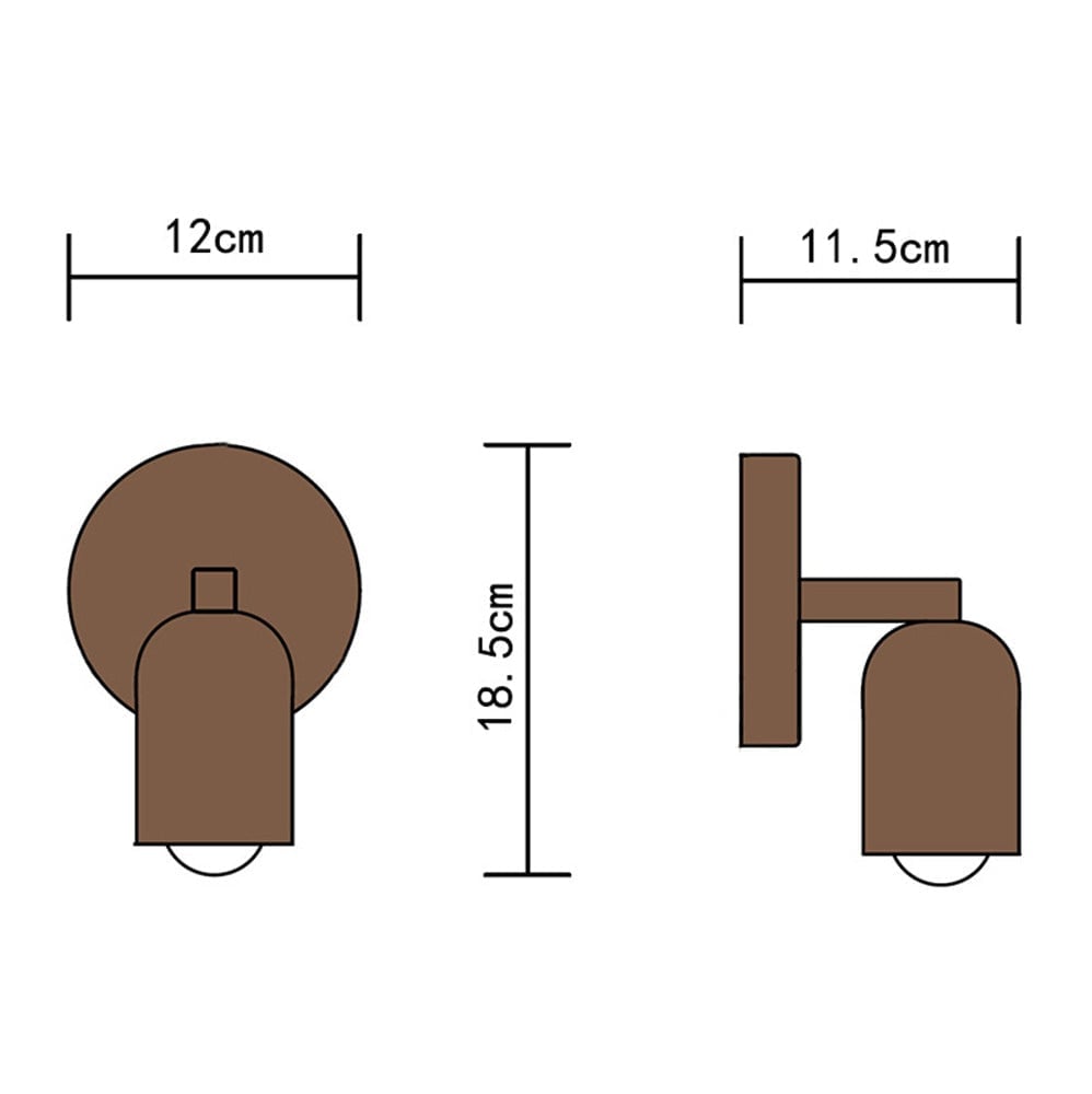 Simple Modern Small Stained Wall Sconce - Lumpaz