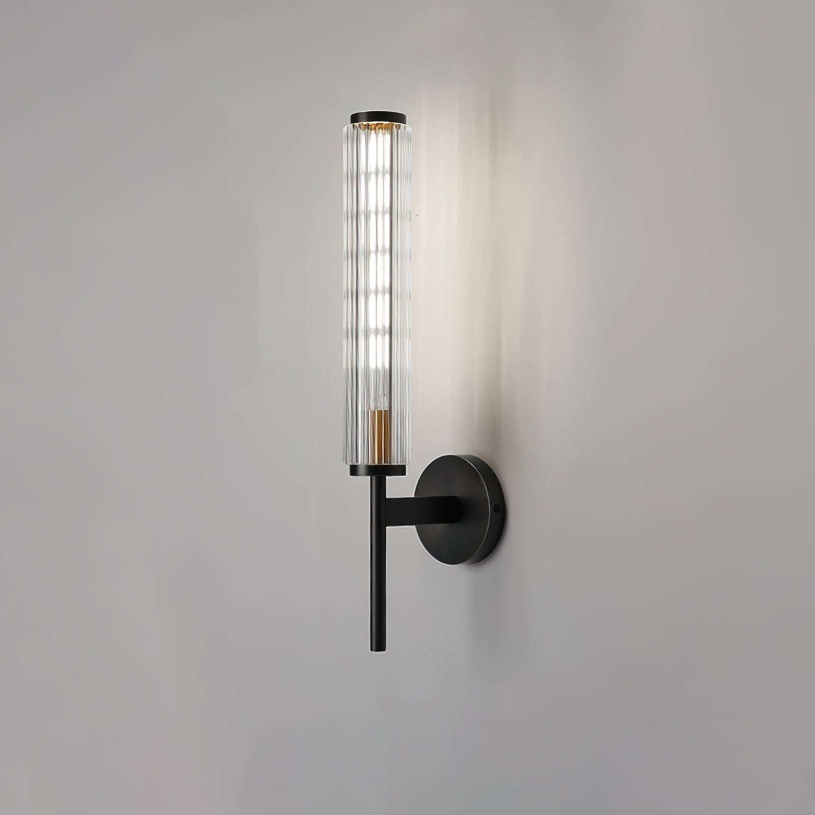 Glass Linear Brass Wall Light - Lumpaz