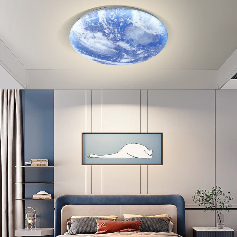 Creative Round Moon LED Ceiling Light - Lumpaz
