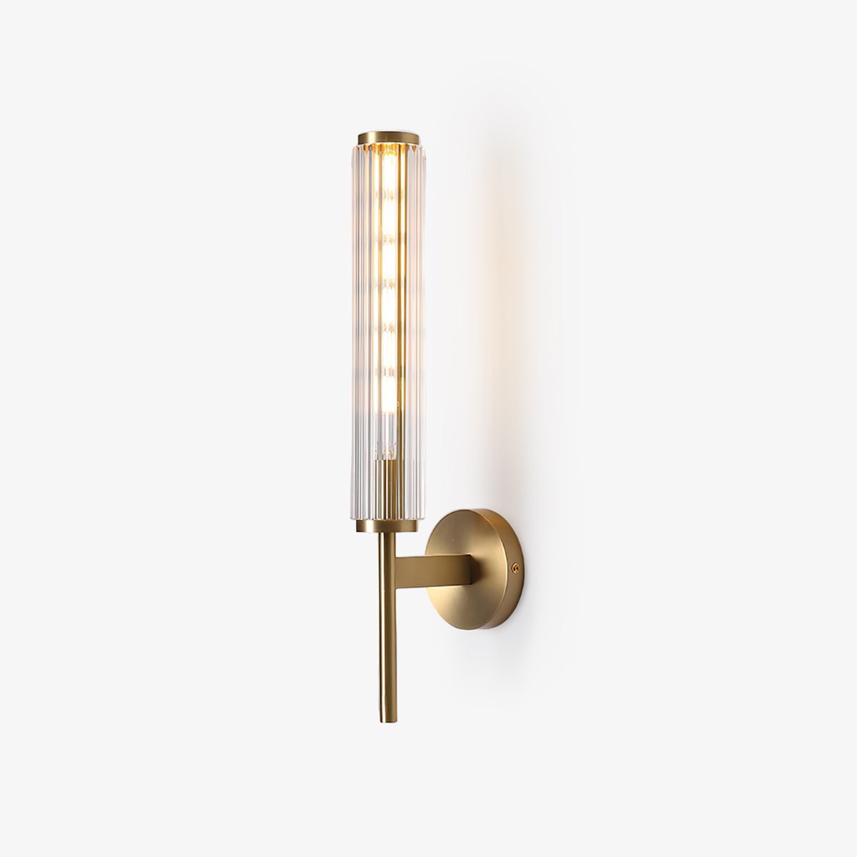 Glass Linear Brass Wall Light - Lumpaz