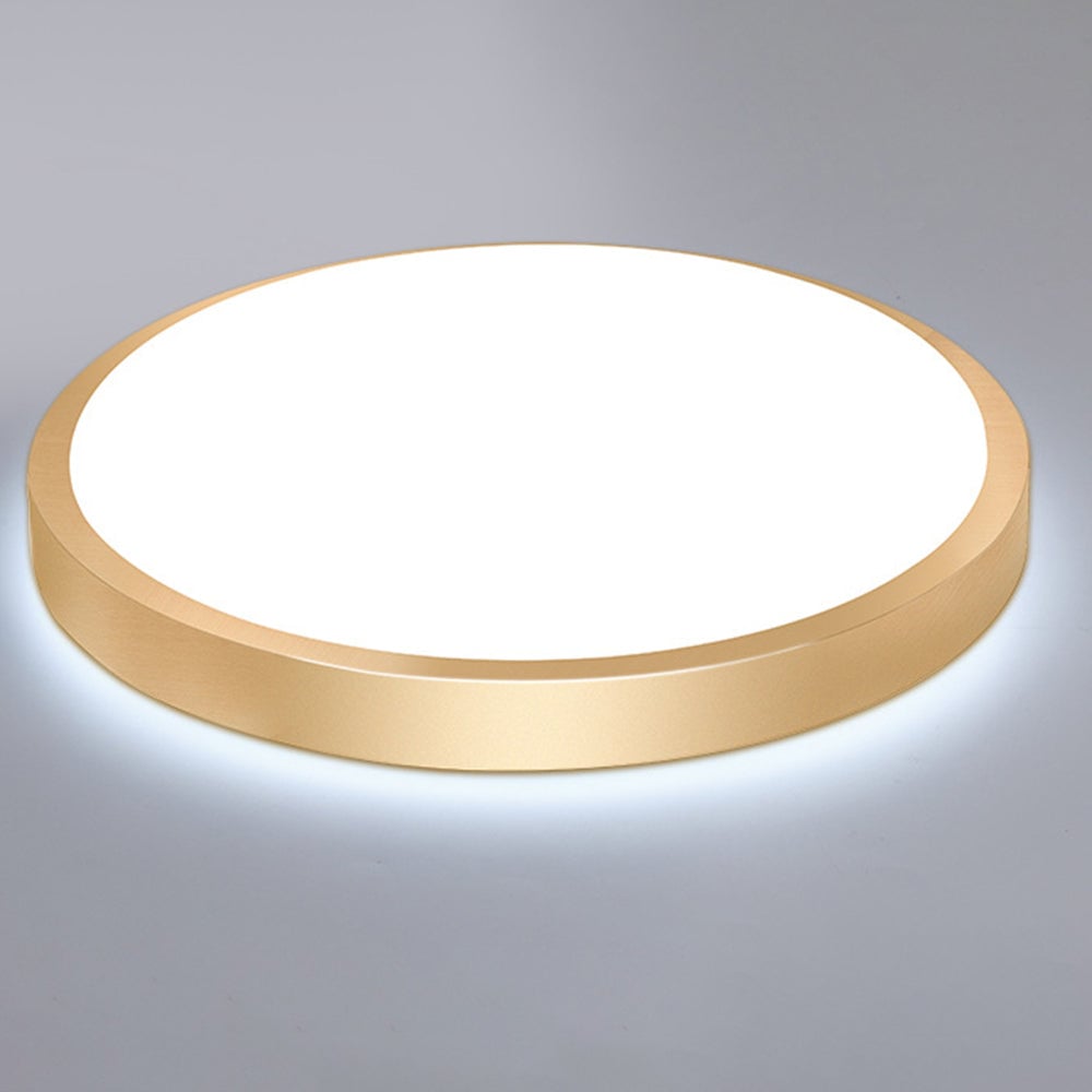 Gold Vintage Round Flush Mount Ceiling Light - Lumpaz