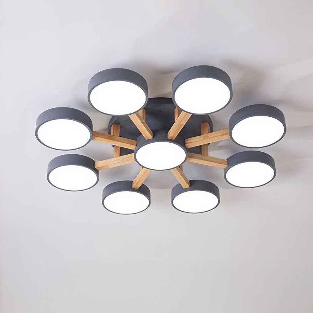 Contemporary Acrylic Multi-Heads Ceiling Light - Lumpaz