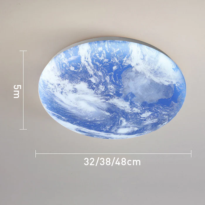 Creative Round Moon LED Ceiling Light - Lumpaz