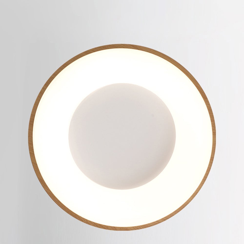Natural Wood Round LED Ceiling Light - Lumpaz