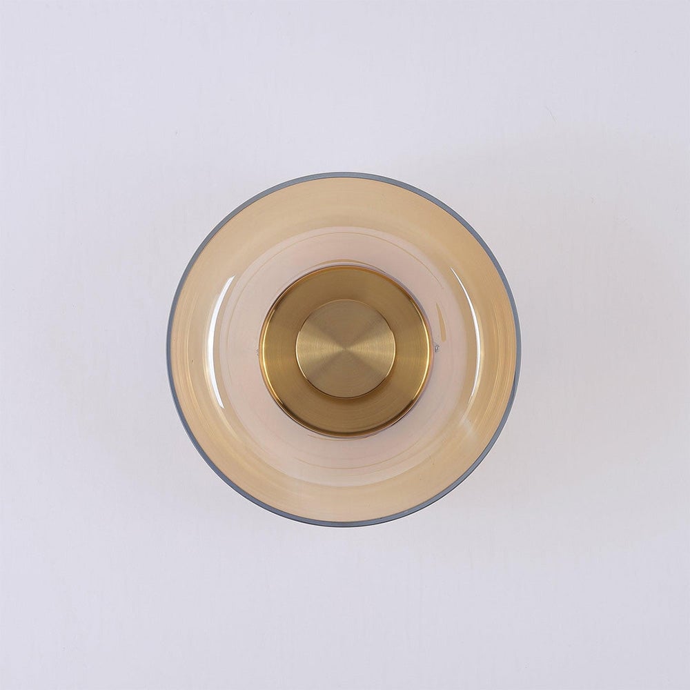 Modern Clear Round LED Glass Wall Sconce - Lumpaz