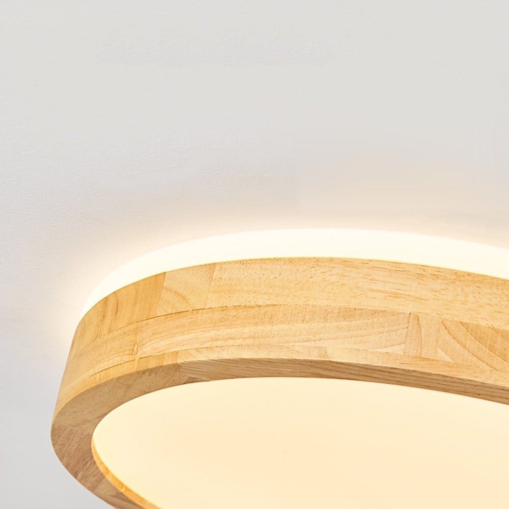 Natural Wood LED Round Ceiling Light - Lumpaz