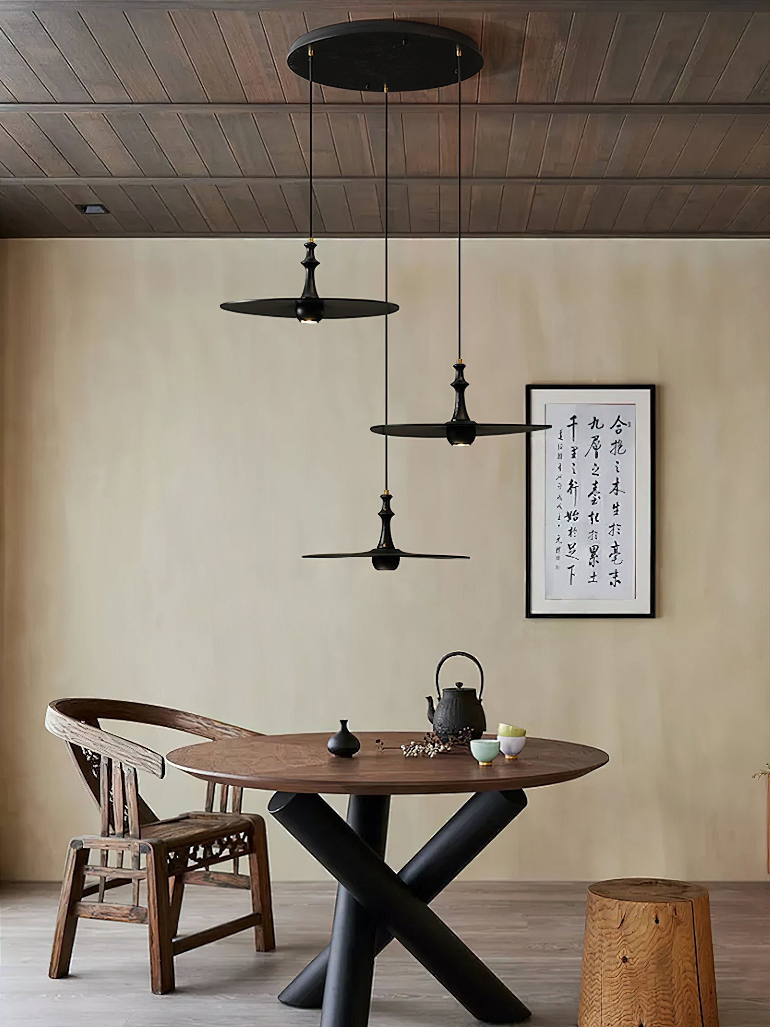Spindle Disc Pendant Lamp - Lumpaz