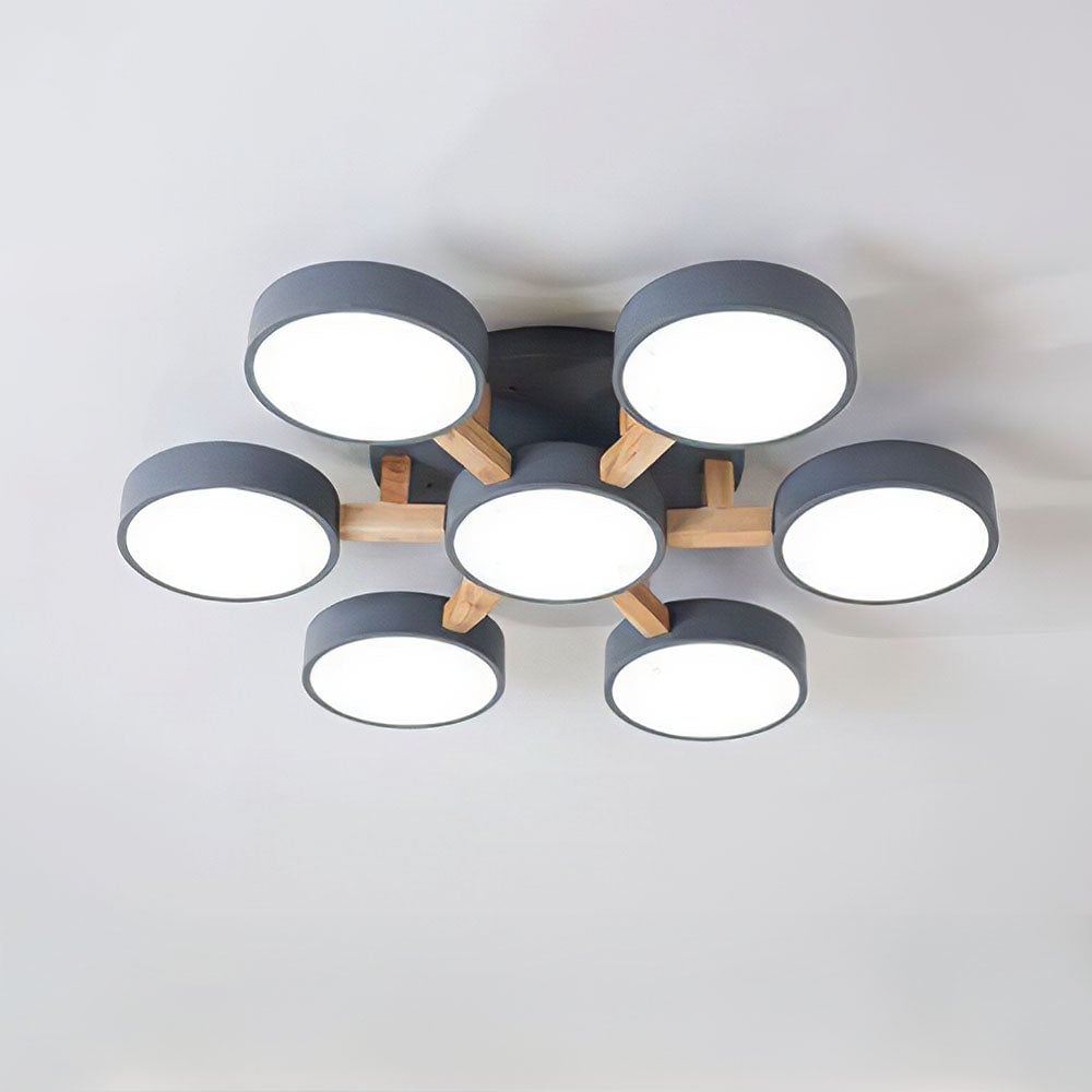 Contemporary Acrylic Multi-Heads Ceiling Light - Lumpaz