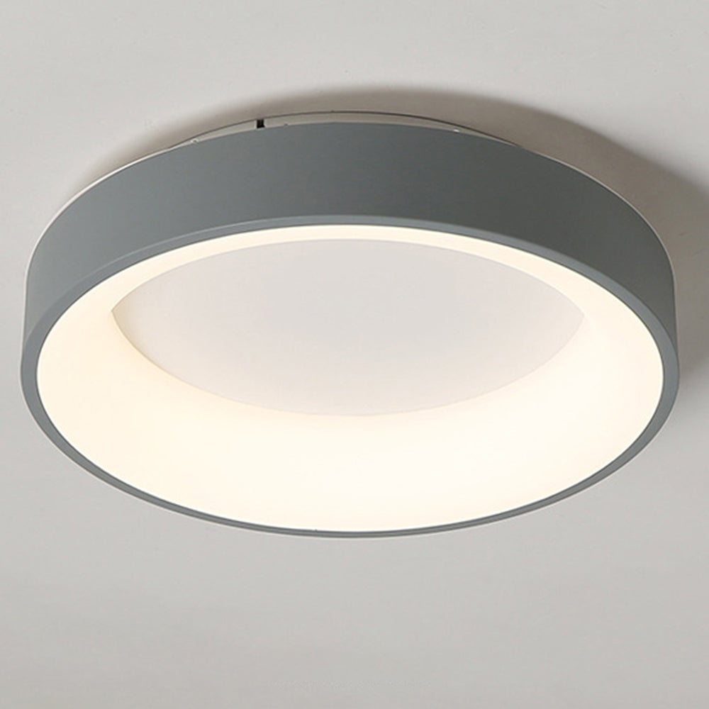 Scandinavian Grey Round LED Ceiling Light - Lumpaz