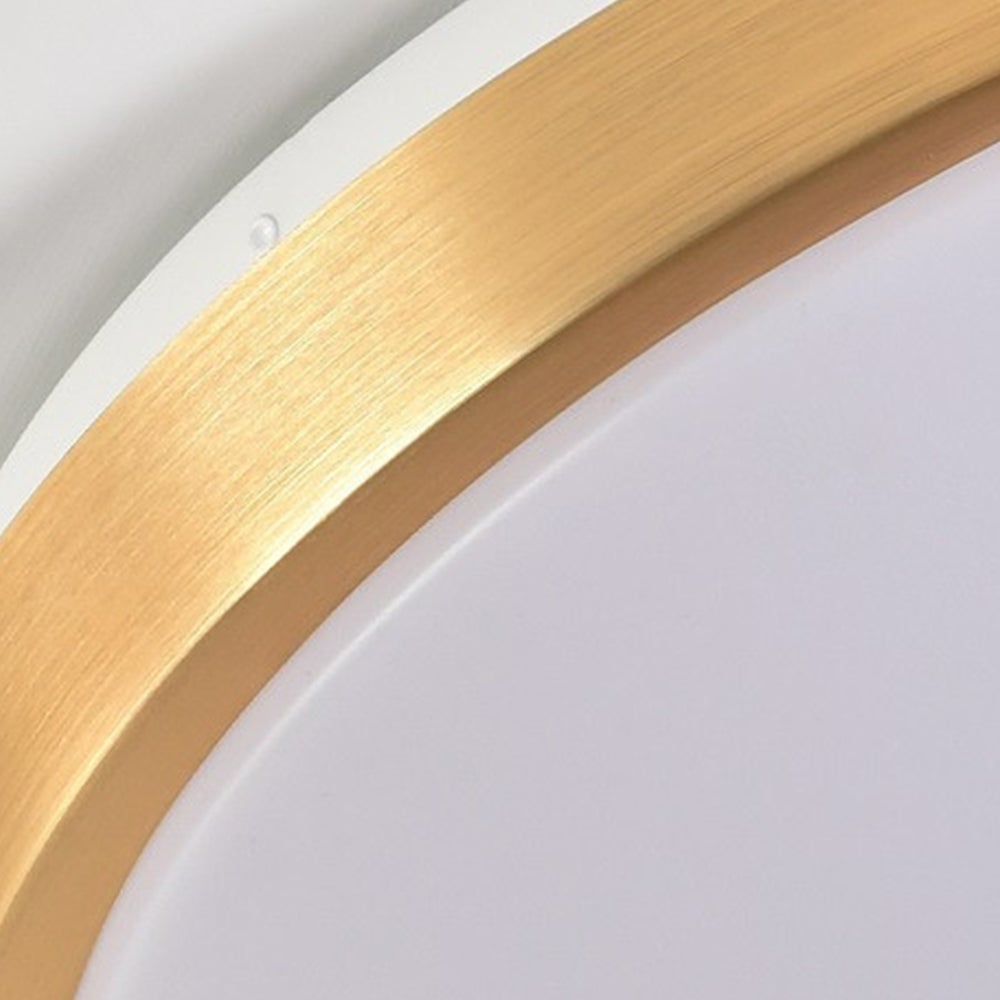 Gold Vintage Round Flush Mount Ceiling Light - Lumpaz