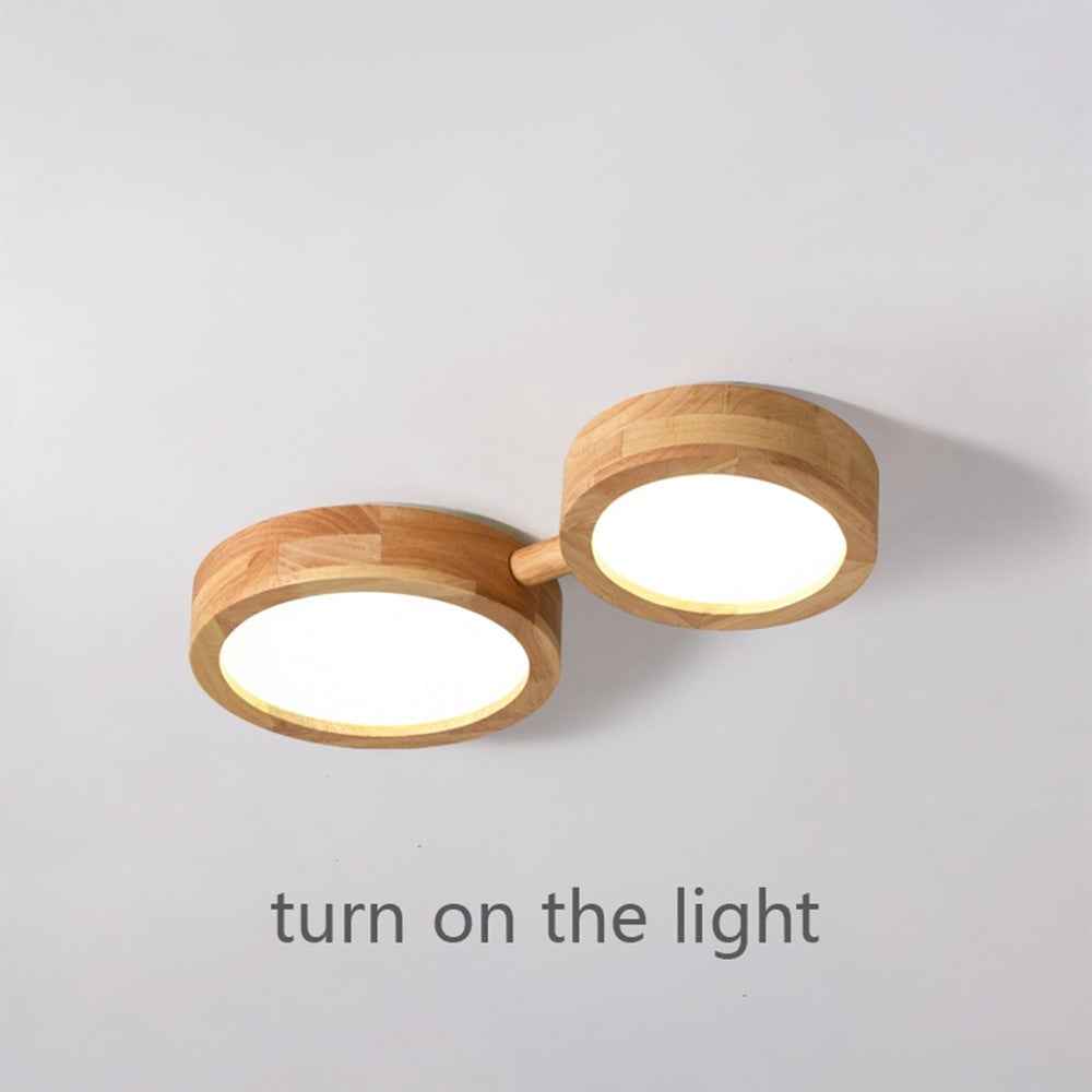 Multi-Heads Wood Retro LED Ceiling Light - Lumpaz