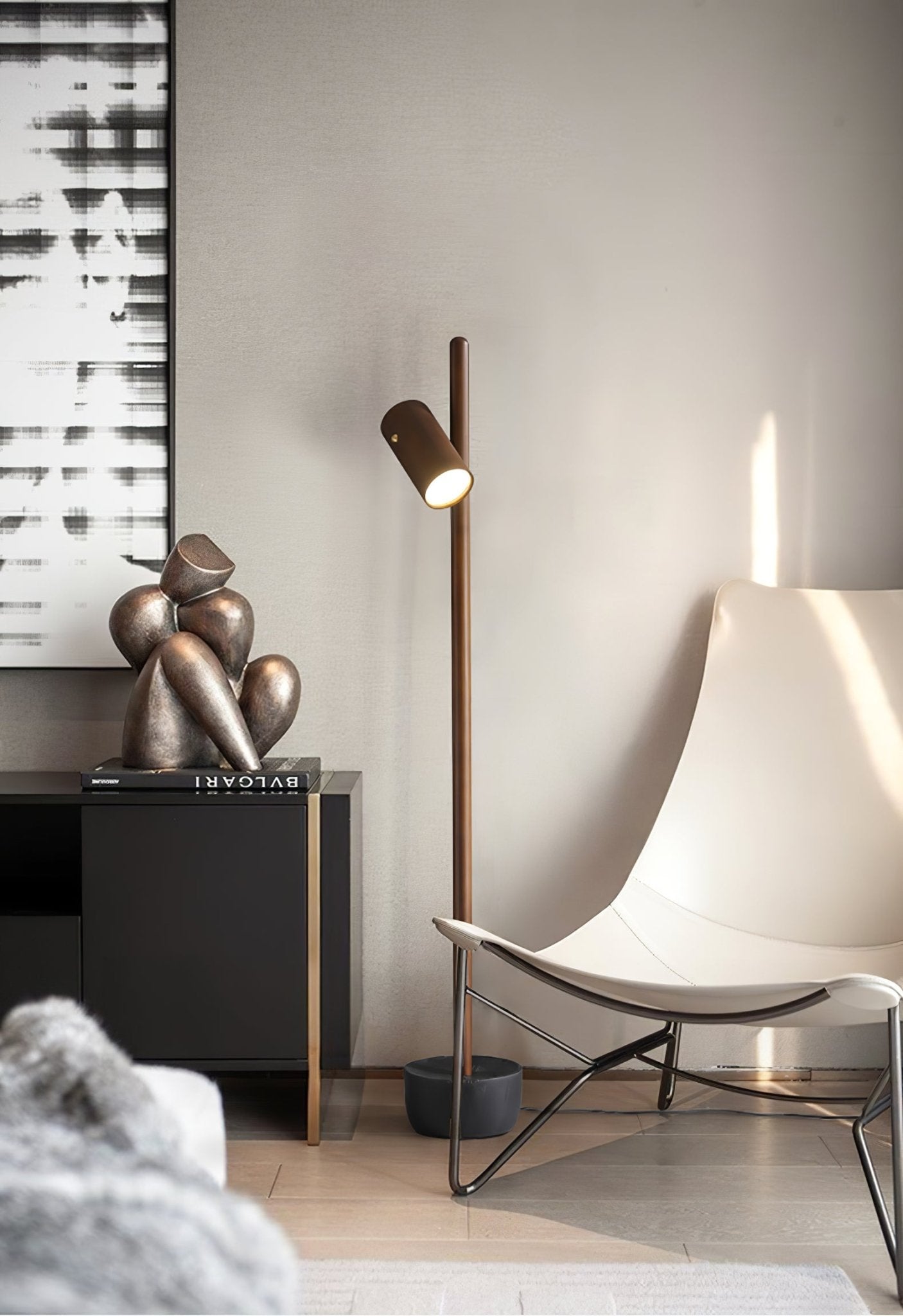 Spotlight Wood Floor Lamp - Lumpaz