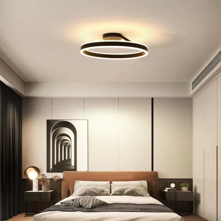 Nordic LED Geometry Circle Ceiling Light - Lumpaz
