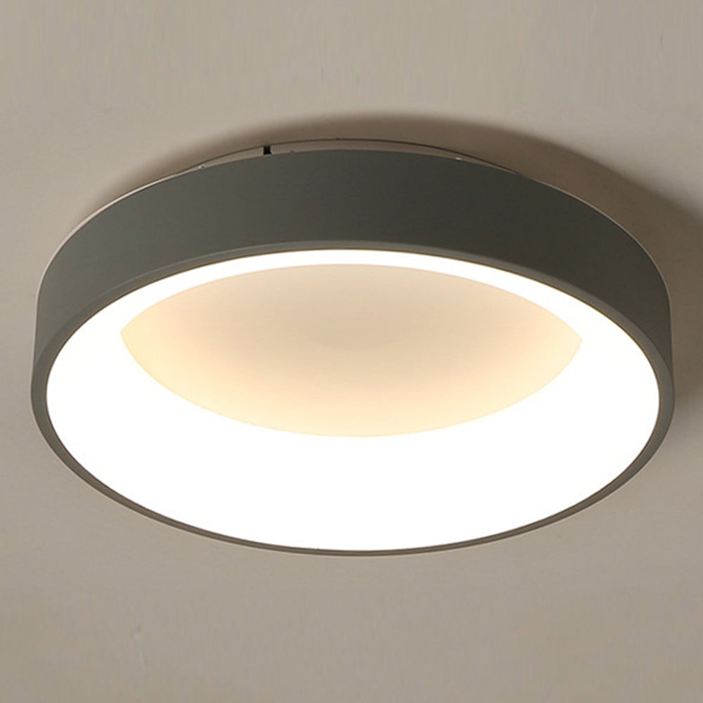 Scandinavian Grey Round LED Ceiling Light - Lumpaz