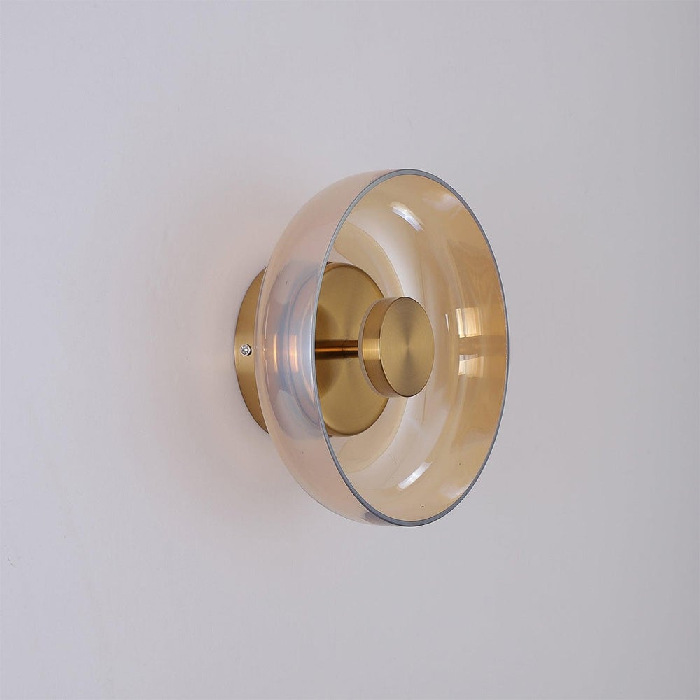 Modern Clear Round LED Glass Wall Sconce - Lumpaz