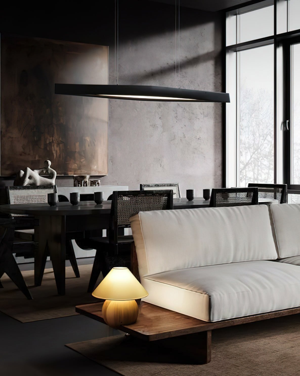 Horizon Linear Wood Pendant Lamp - Lumpaz