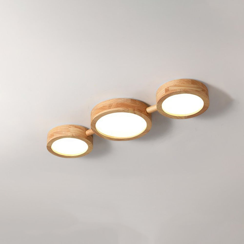 Multi-Heads Wood Retro LED Ceiling Light - Lumpaz