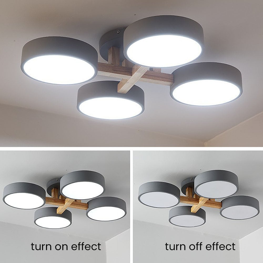 Contemporary Acrylic Multi-Heads Ceiling Light - Lumpaz