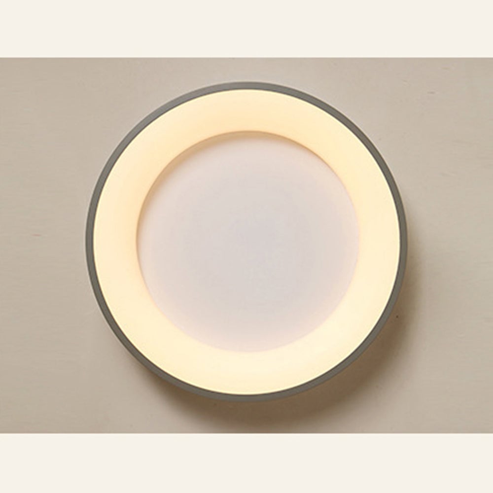 Scandinavian Grey Round LED Ceiling Light - Lumpaz