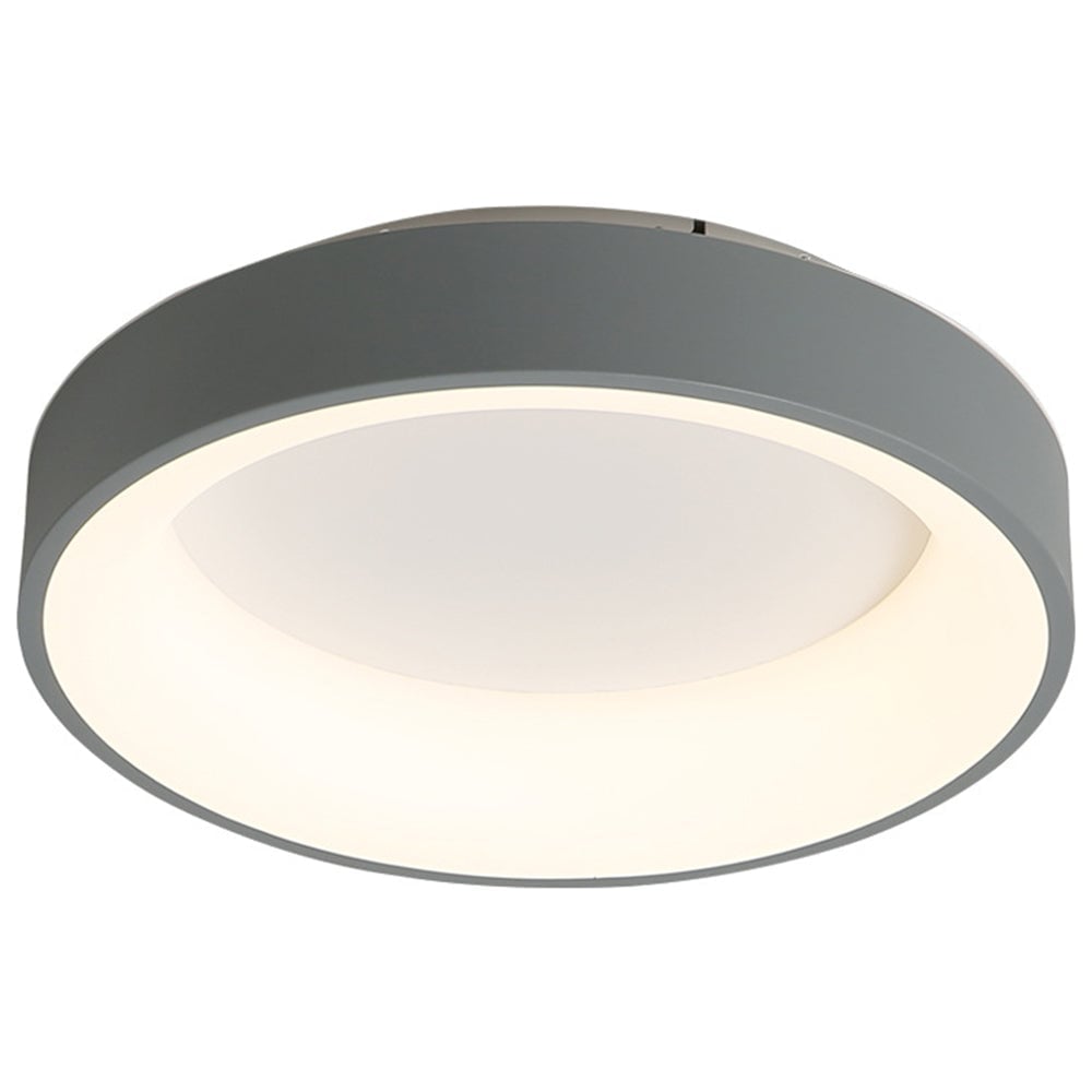 Scandinavian Grey Round LED Ceiling Light - Lumpaz